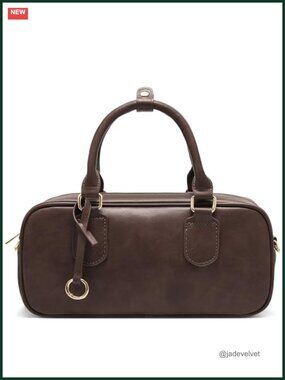 Vegan Leather Top Handle Satchel Handbag Women Shoulder Bag Purse